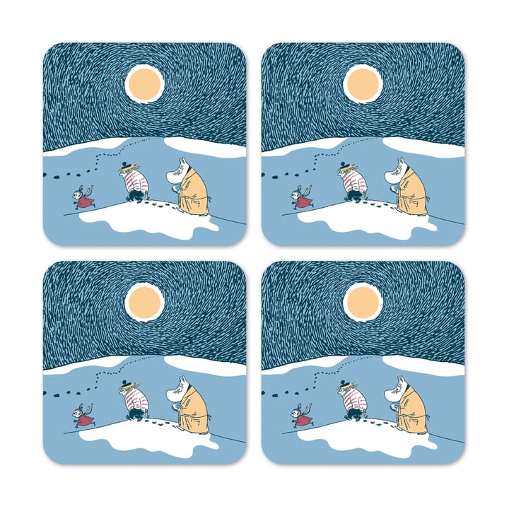 Lumikuutamo lasinaluset talvi 2021 4-pack - 9x9 cm - Opto Design