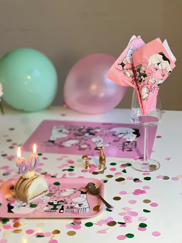 Muumi 80 paperiset servetit 20-pack - Vaaleanpunainen - Opto Design