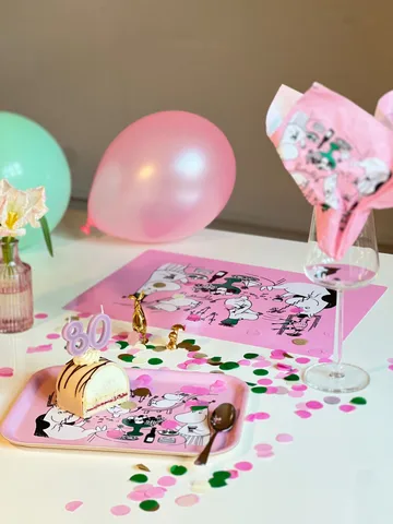 Muumi 80 tarjotin 20x27 cm - Vaaleanpunainen - Opto Design