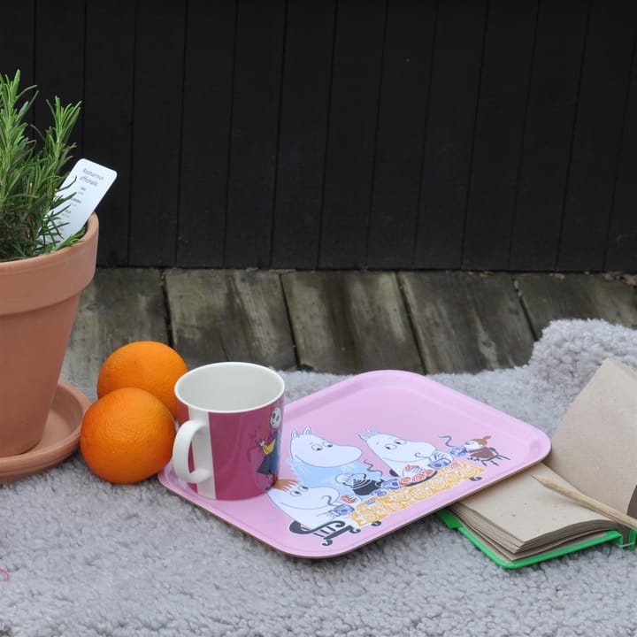 Teaparty muumitarjotin, vaaleanpunainen Opto Design
