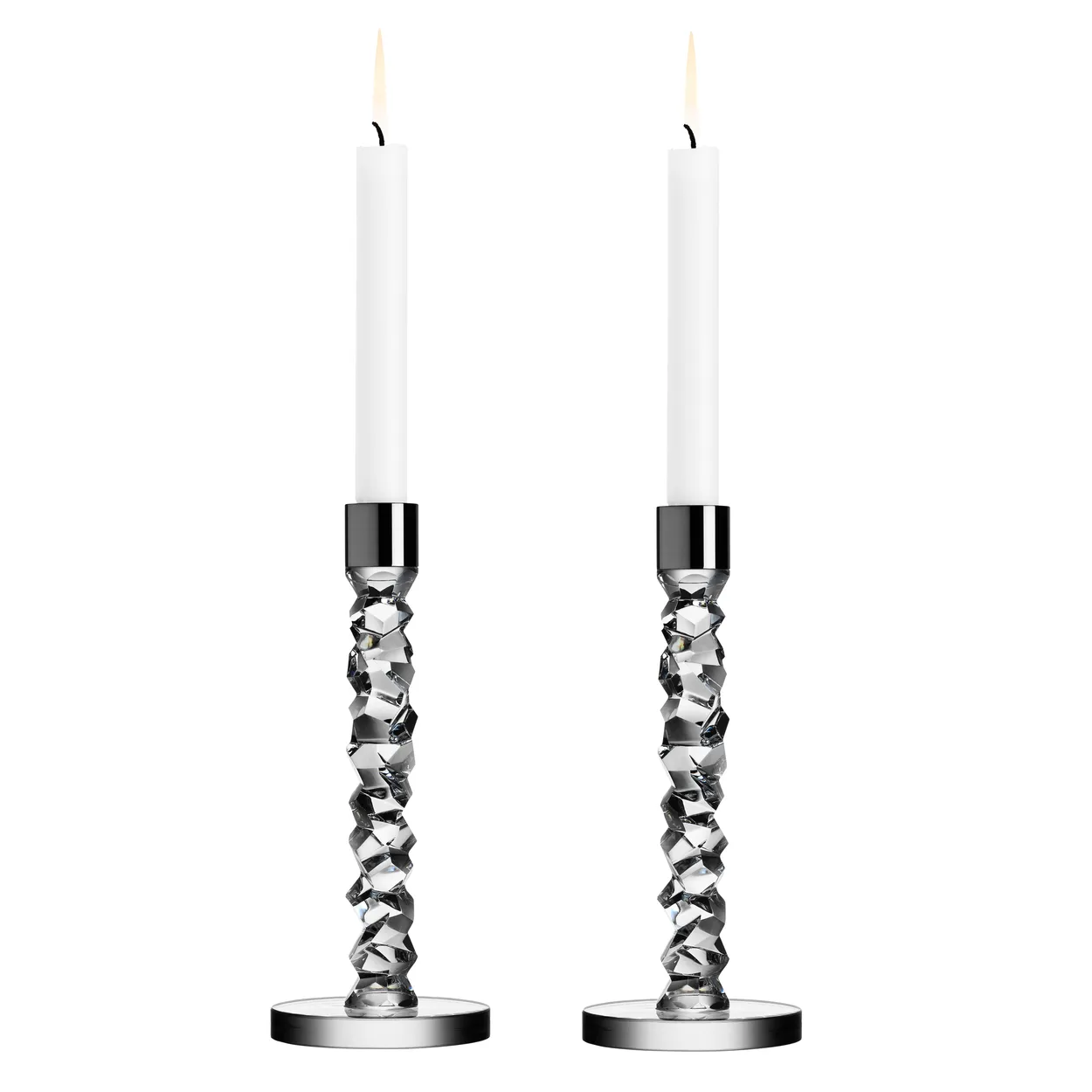 Orrefors Carat kynttilänjalka, 2 kpl 2 kpl