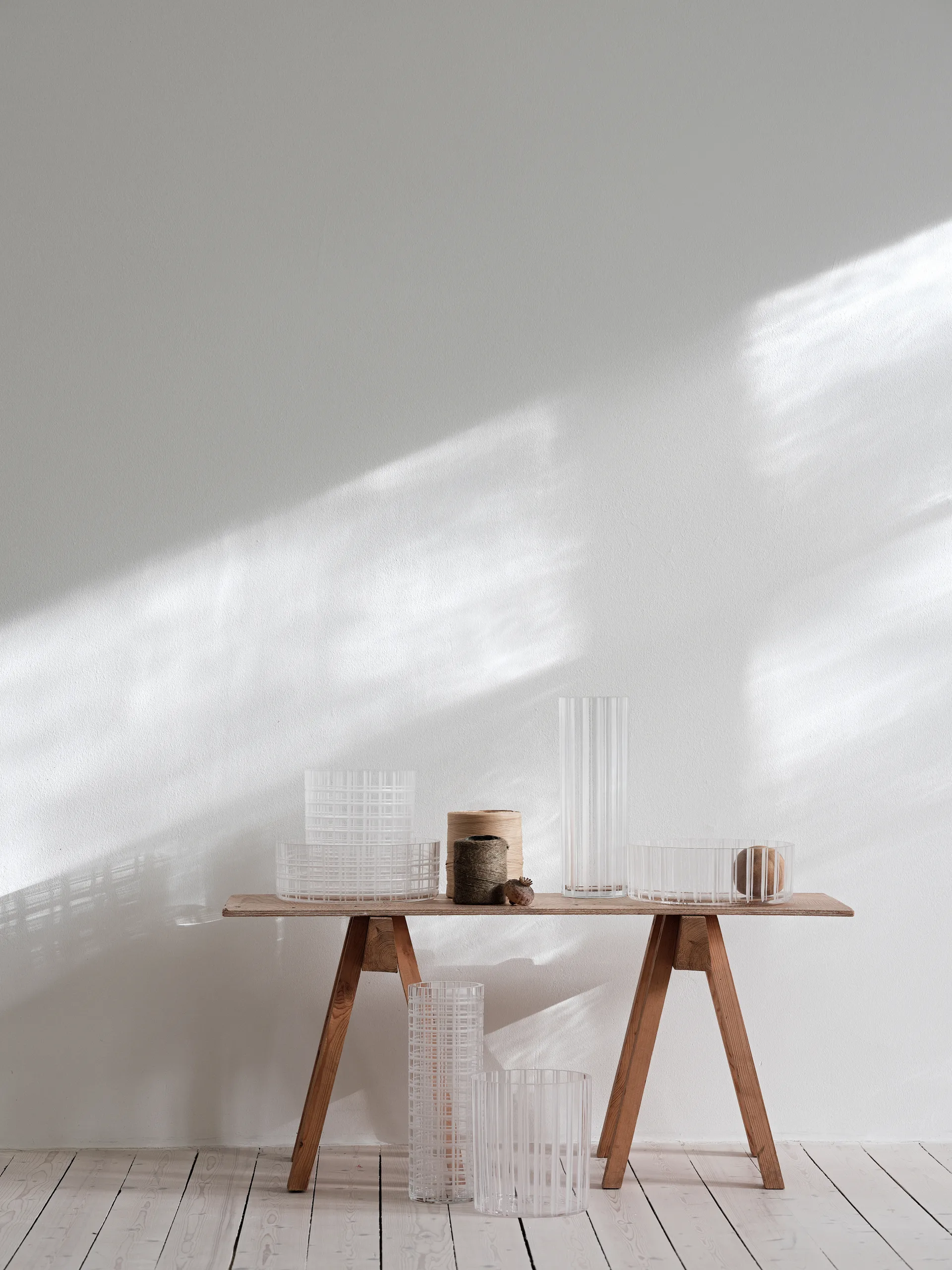 Cut in number maljakko 20 cm, Ruudullinen Orrefors