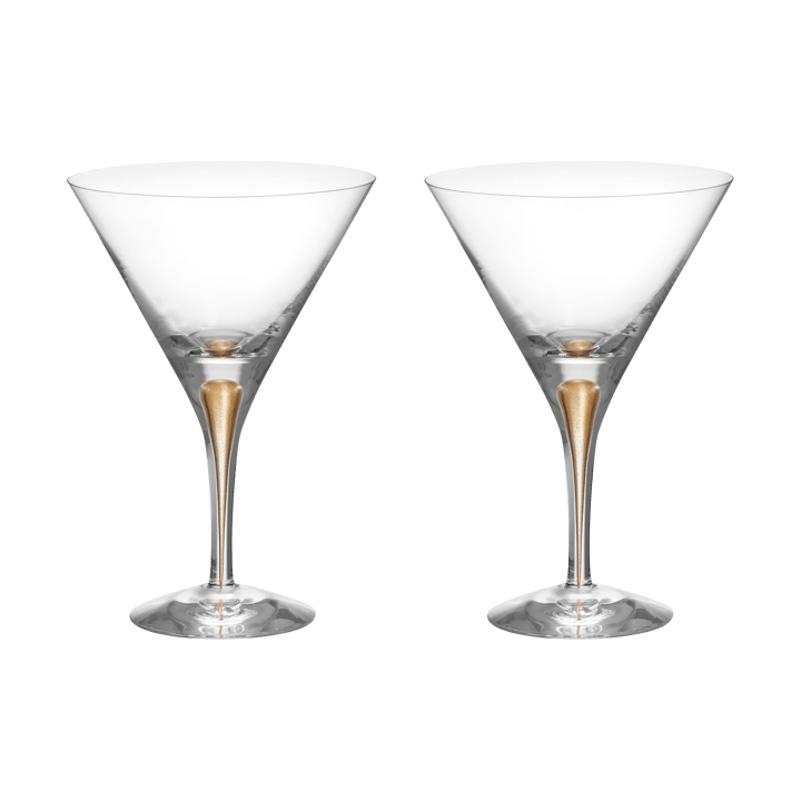 Intermezzo martinilasi 25 cl 2 kpl, Kulta Orrefors
