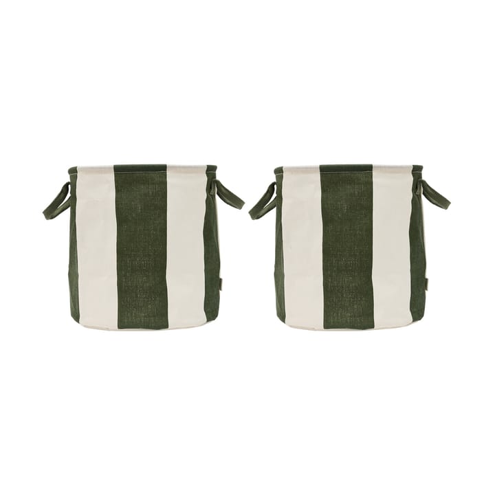 Kara säilytyskori medium 32xØ32 cm 2-pack. - Dark Green - OYOY