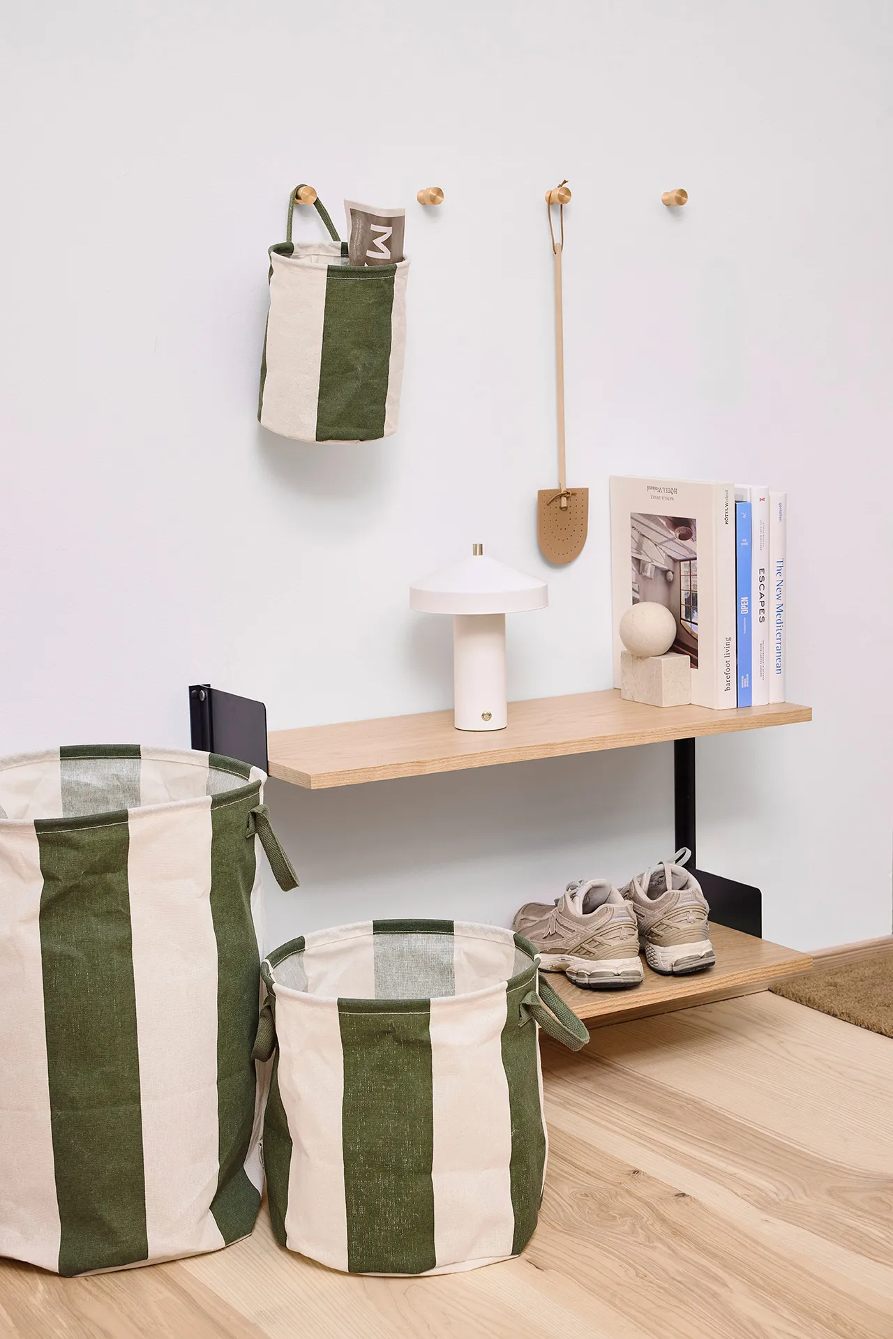 Kara säilytyskori small Ø18x22 cm 2-pack, Dark Green OYOY