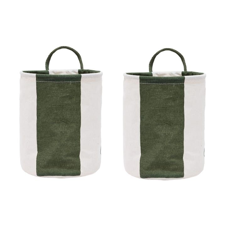 Kara säilytyskori small 22xØ18 cm 2-pack - Dark Green - OYOY