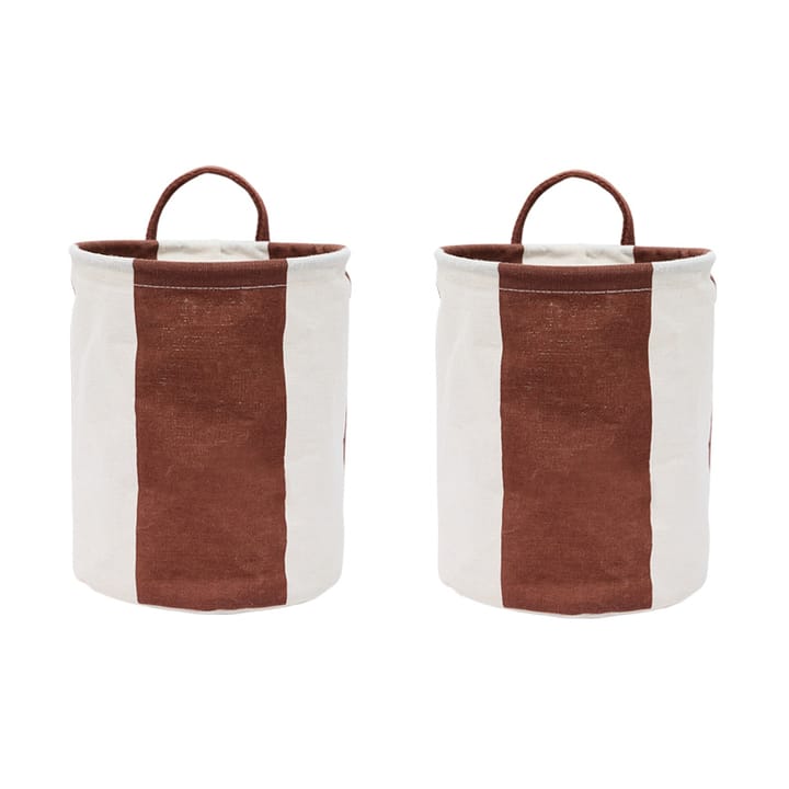 Kara säilytyskori small 22xØ18 cm 2-pack - Muskottipähkinä - OYOY