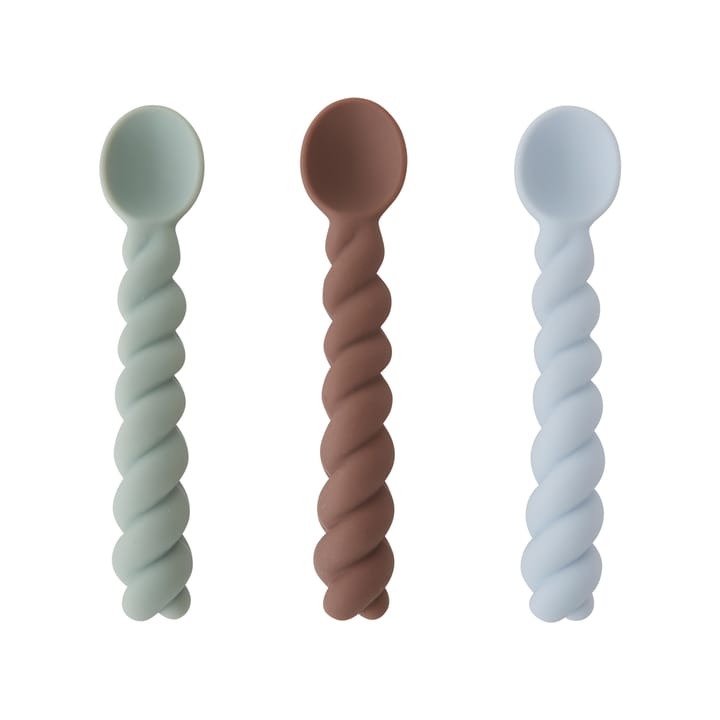 Mellow lusikka 3-pack, Dusty Blue-taupe-pale Mint OYOY