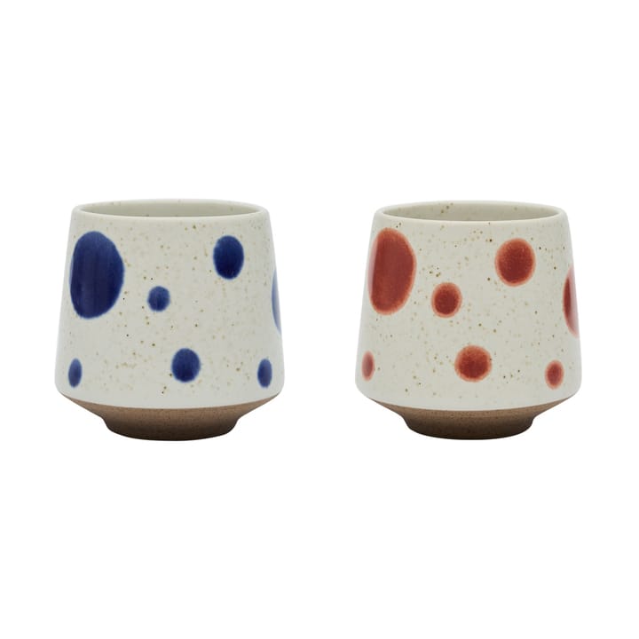 Nori dot kuppi Ø6,95 cm 2-pack - Blue-red - OYOY