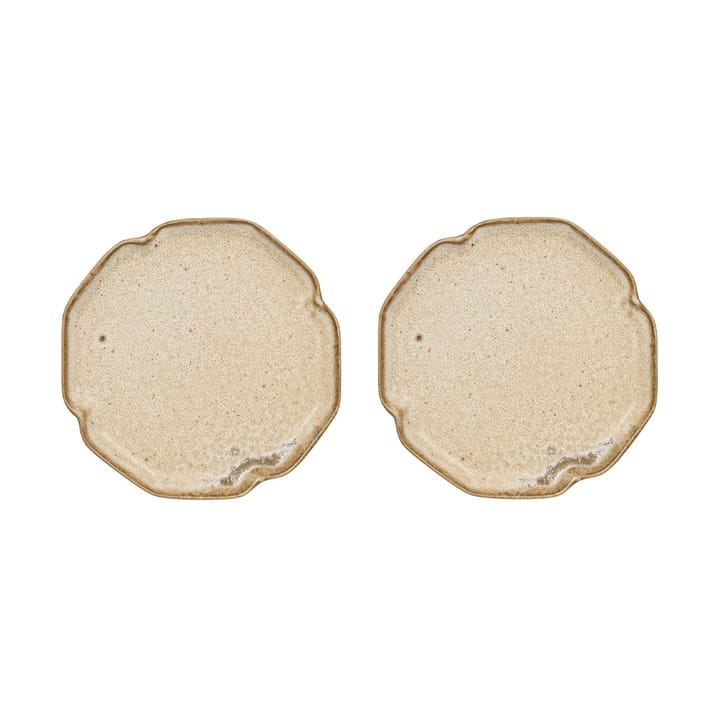 Nori jälkiruokalautanen 13x15 cm 2-pack - Latte. - OYOY