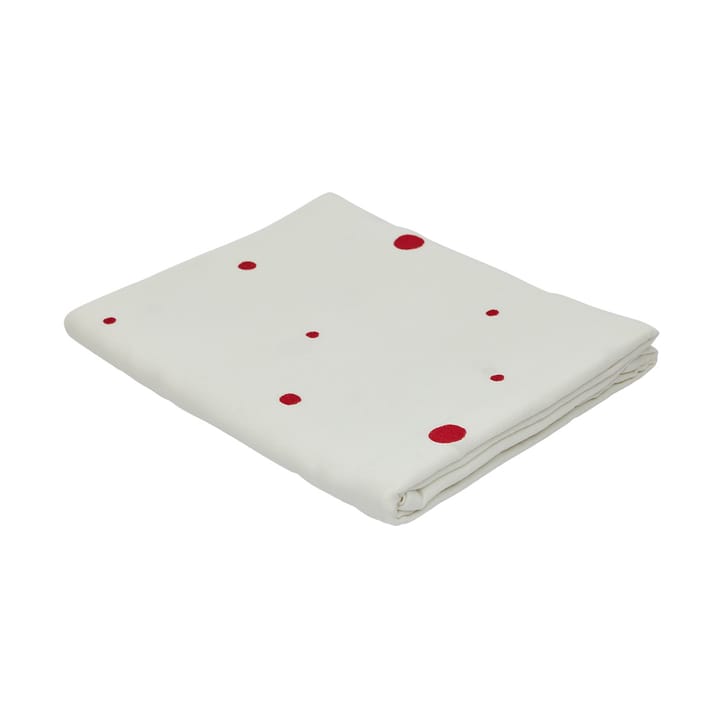 Nori pöytäliina 140x260 cm - White-cherry red - OYOY