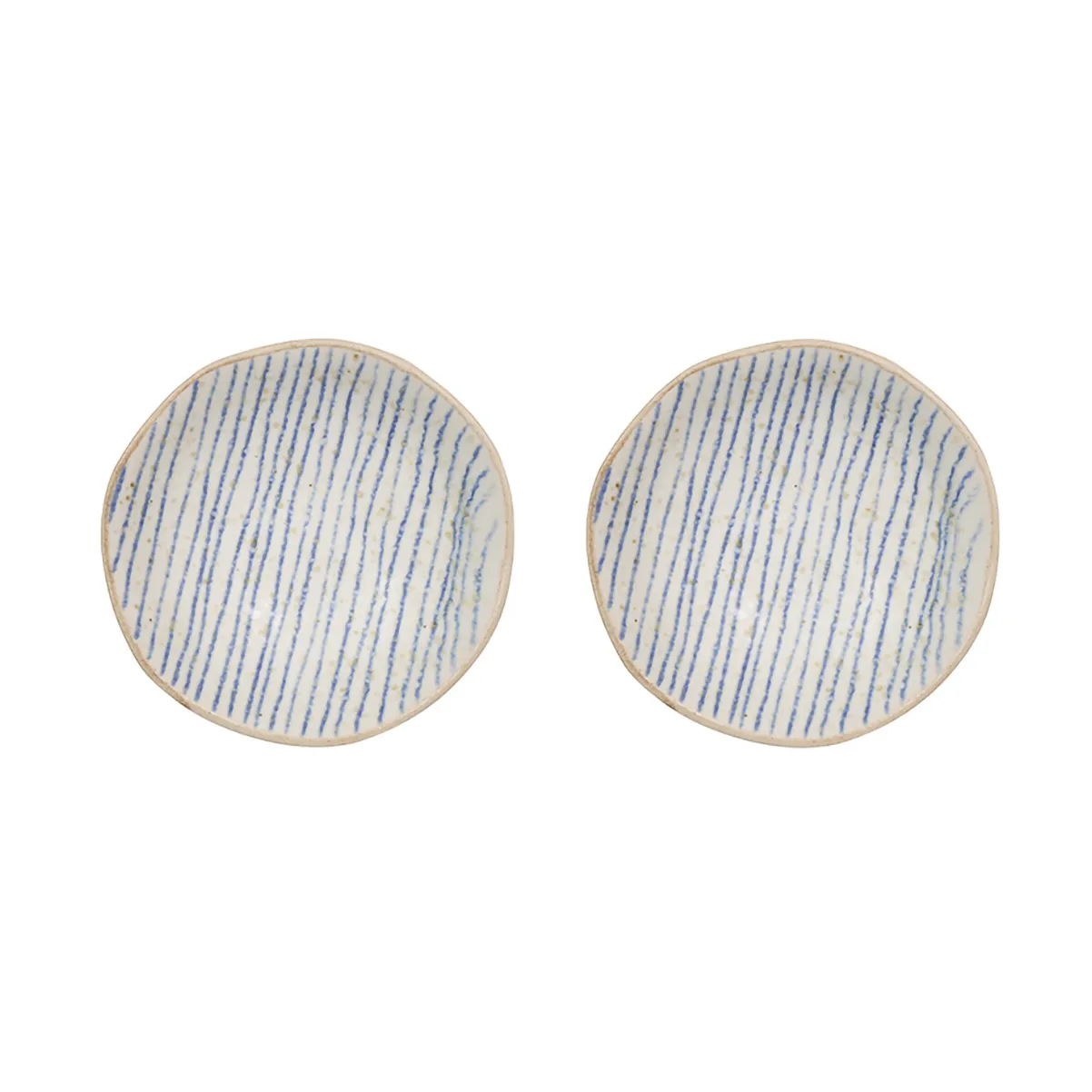 Nori striped kulho mini Ø8 cm 2-pack., Clay-optic Blue OYOY