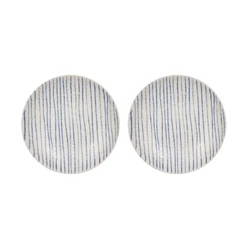 Nori striped kulho small Ø12,9 cm 2-pack. - Clay-optic Blue - OYOY