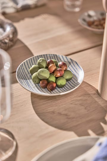Nori striped kulho small Ø12,9 cm 2-pack. - Clay-optic Blue - OYOY