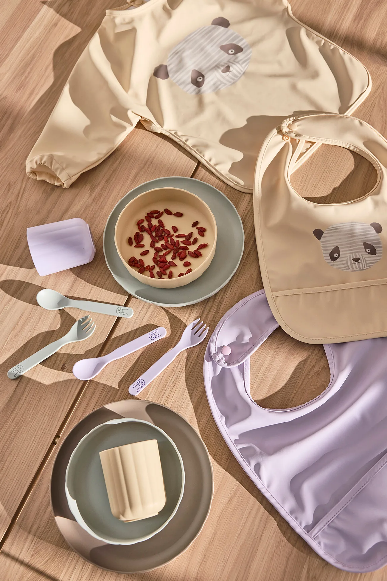 Pullo lasten aterinsetti, Pale Mint OYOY