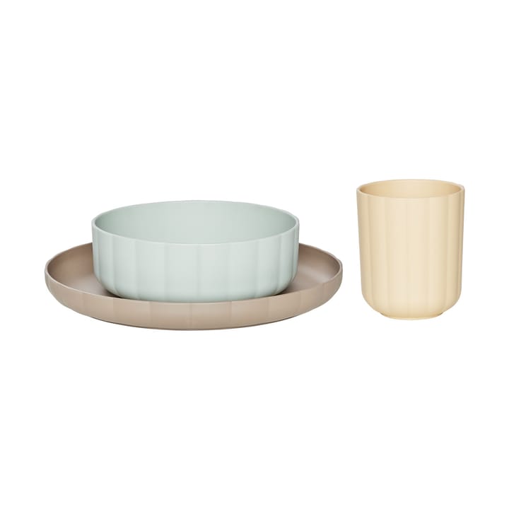 Pullo servissetti 3 osaa - Pale Mint-vanilla-taupe - OYOY