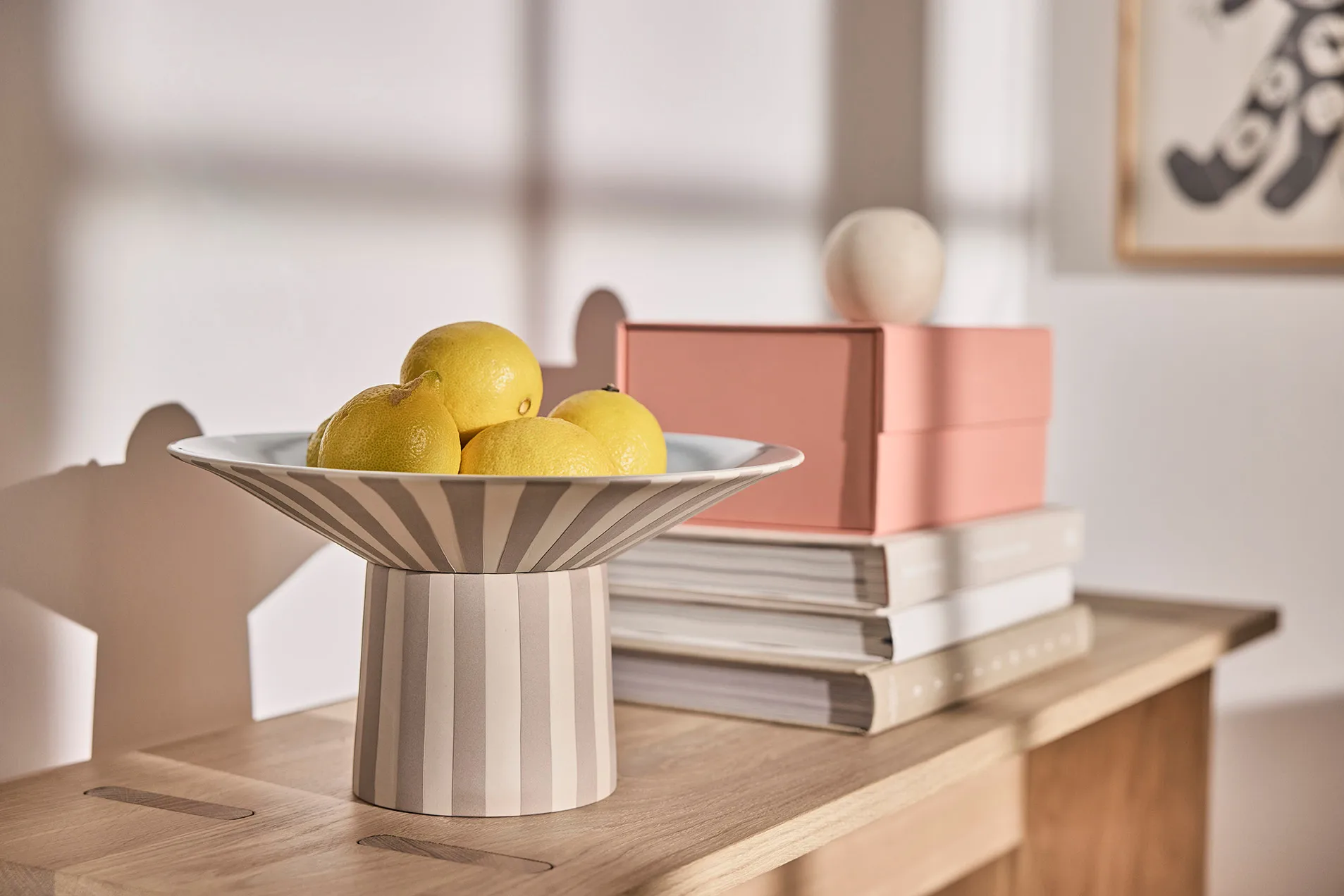 Toppu keskipiste korkea Ø30x17 cm, Clay-Ice blue OYOY