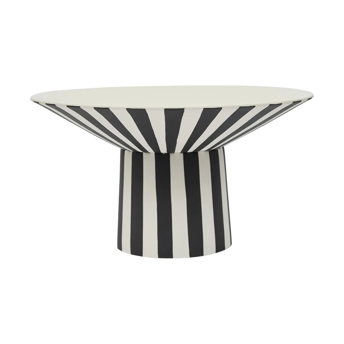 Toppu keskipiste korkea Ø30x17 cm, White-black OYOY