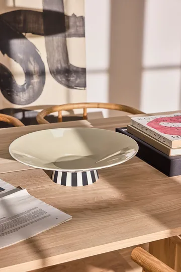 Toppu keskipiste matala Ø39x10,5 cm - Vanilla-black-white - OYOY