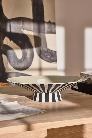 Toppu keskipiste matala Ø39x10,5 cm - Vanilla-black-white - OYOY