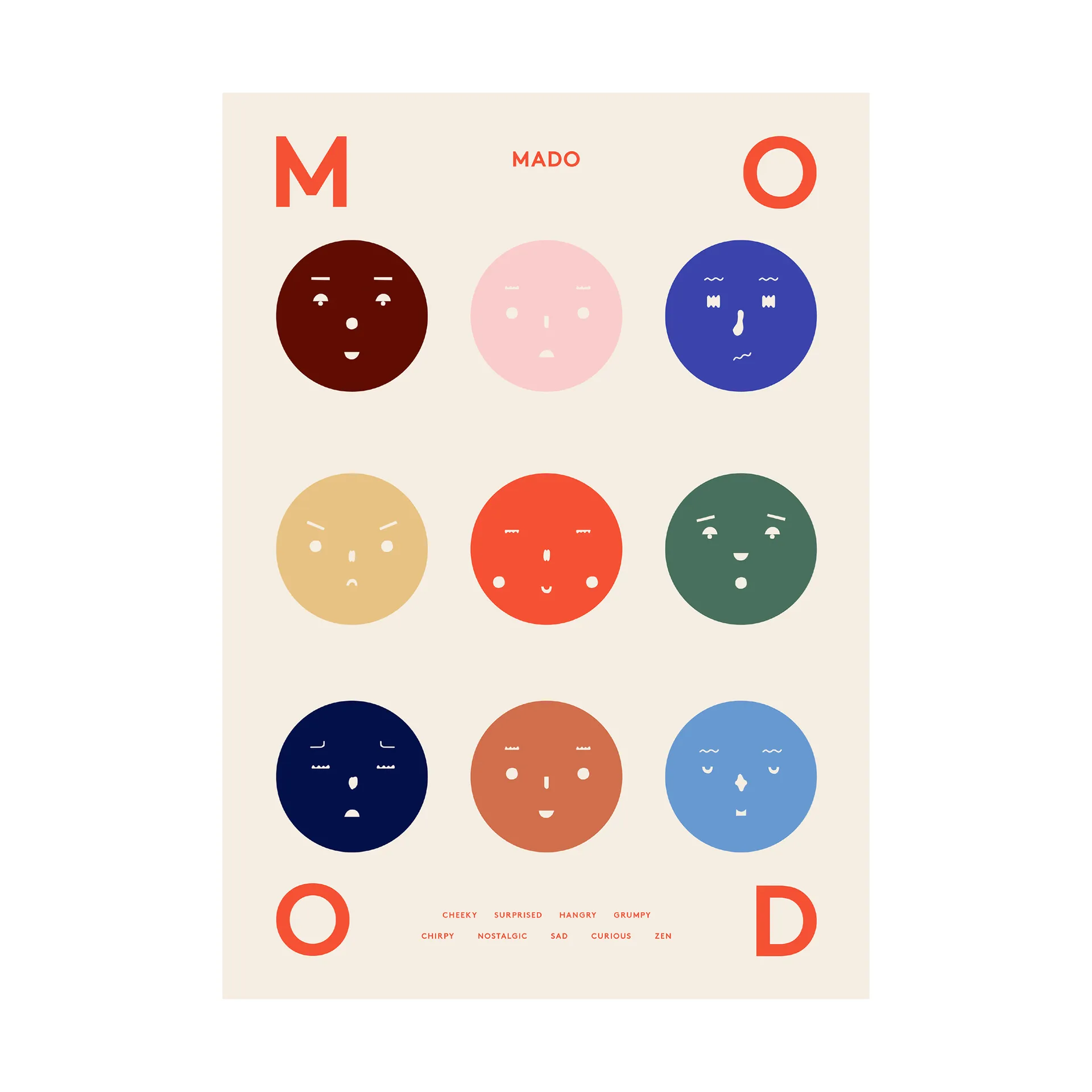 9 Moods -juliste, 50 x 70 cm Paper Collective