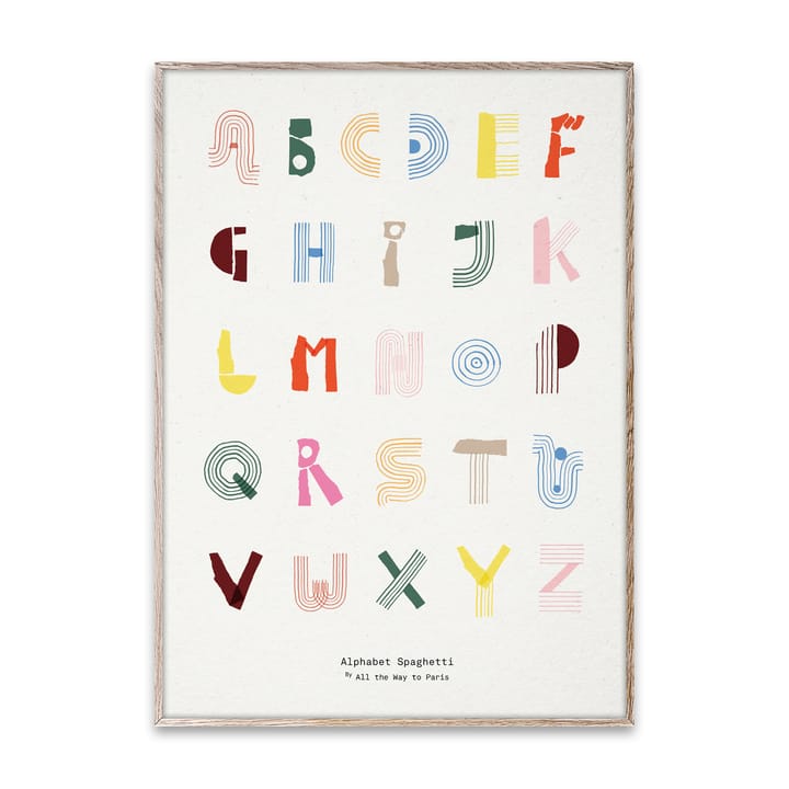 Alphabet Spaghetti ENG Multi-colour -juliste , 50x70 cm Paper Collective