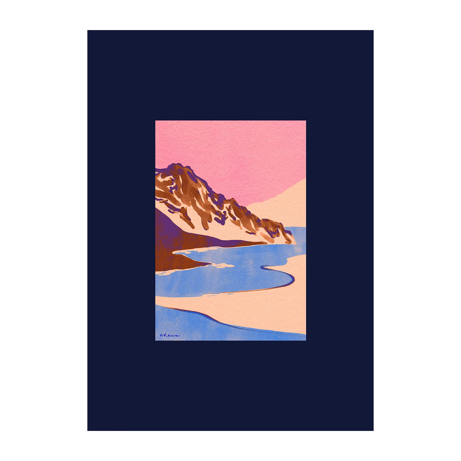 Blue Landscape -juliste, 30 x 40 cm Paper Collective