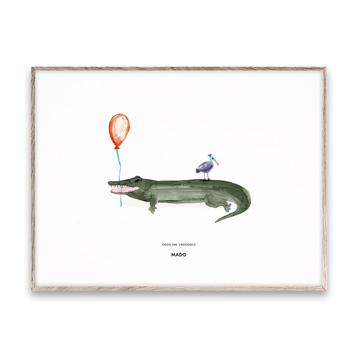 Coco the Crocodile -juliste - 30 x 40 cm - Paper Collective