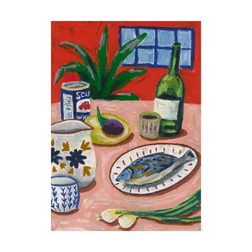Composition with Fish -juliste - 30 x 40 cm - Paper Collective