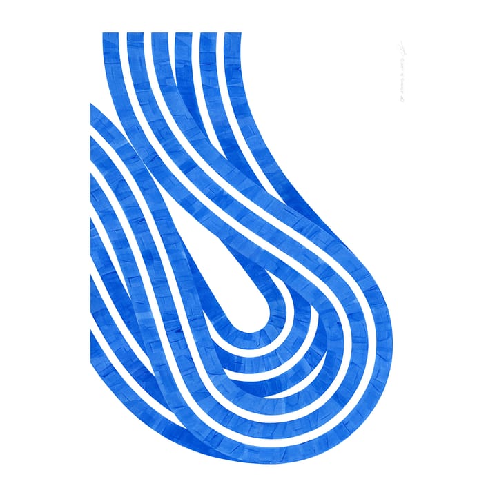 Entropy Blue 02 -juliste - 50 x 70 cm - Paper Collective