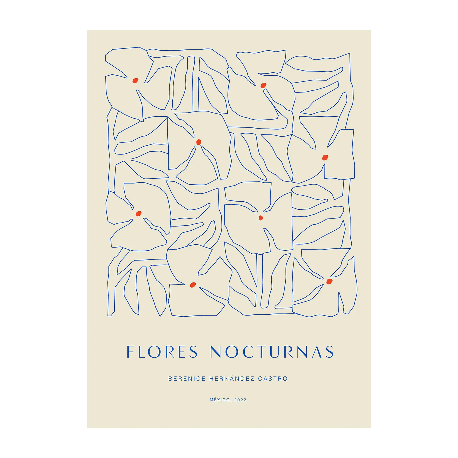 Flores Nocturnas 01 -juliste, 50 x 70 cm Paper Collective
