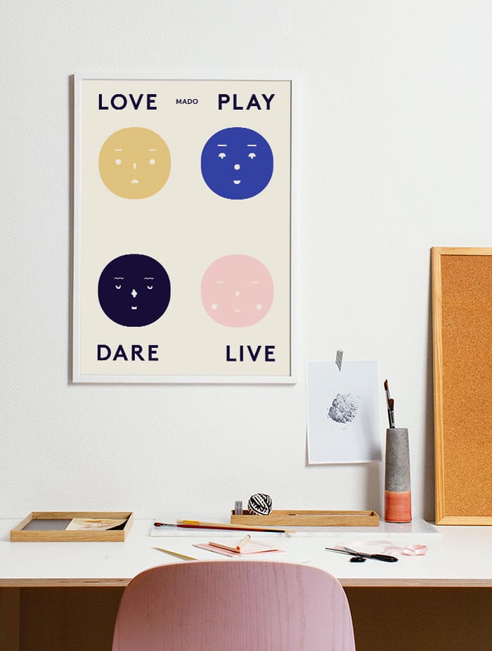 Four Feelings -juliste, 50 x 70 cm Paper Collective
