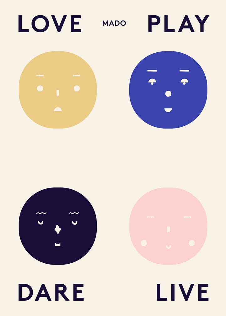 Four Feelings -juliste, 50 x 70 cm Paper Collective