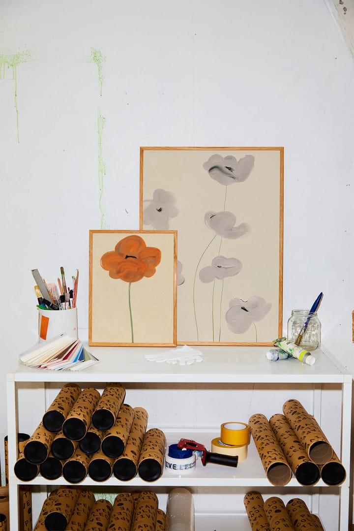 Orange Unikko -juliste, 30 x 40 cm Paper Collective