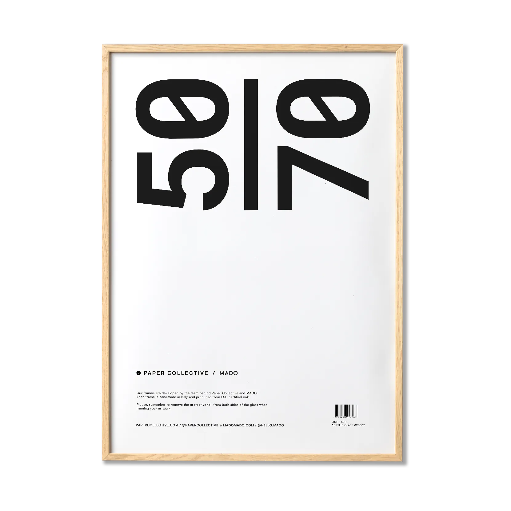 Paper Collective kehys, pleksilasi -ask, 50x70 cm Paper Collective
