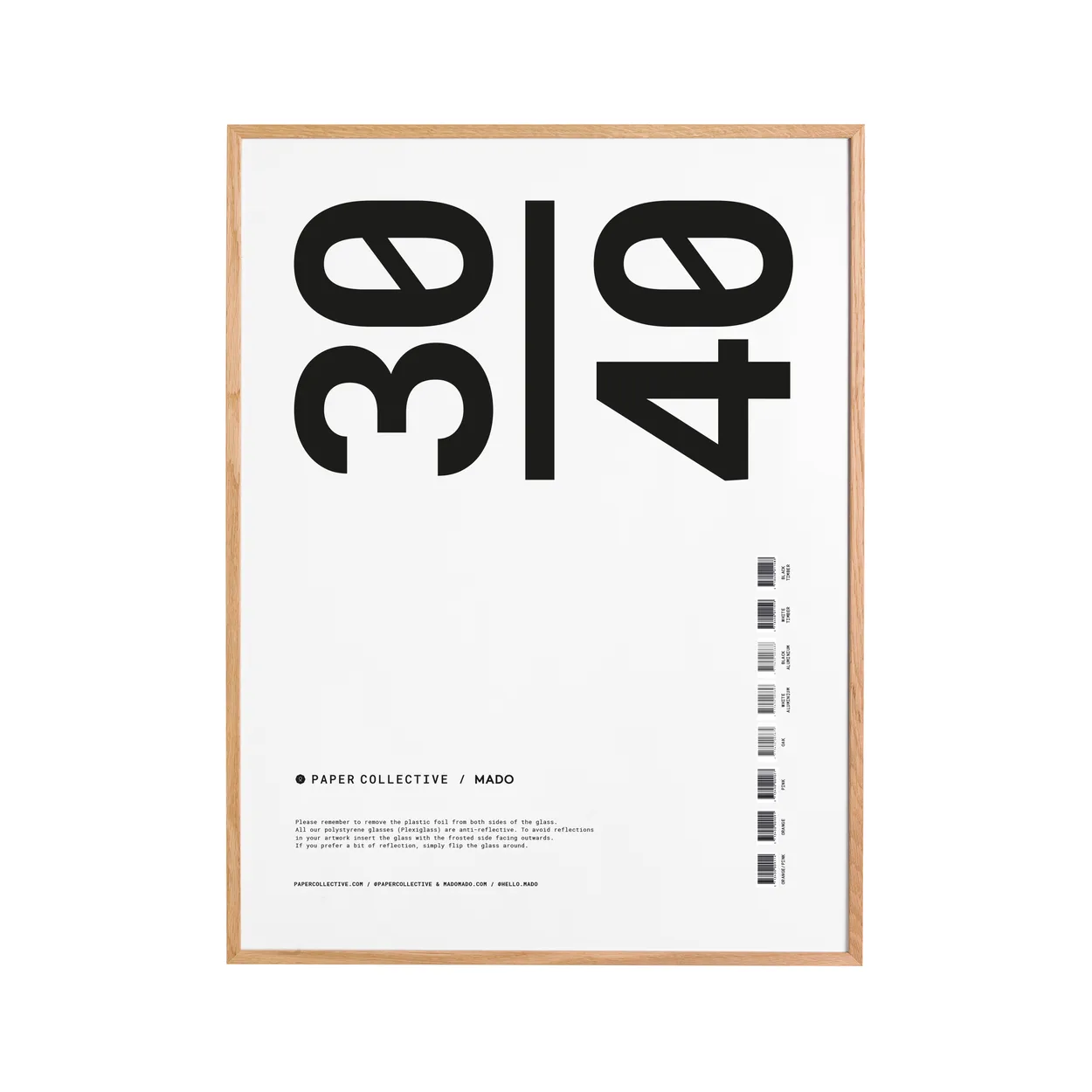 Paper Collective Paper Collective kehys, pleksilasi -tammi 30x40 cm