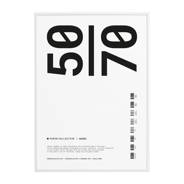 Paper Collective -kehys, pleksilasi-valkoinen, 50x70 cm Paper Collective