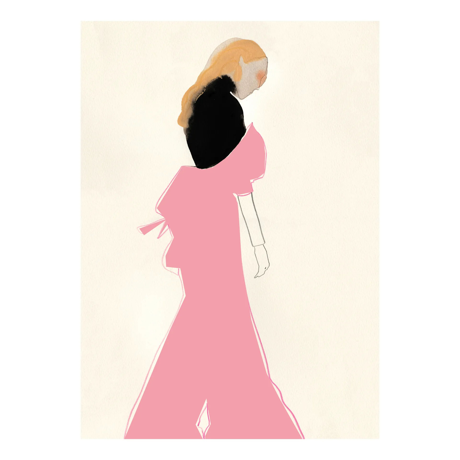 Pink Dress -juliste, 30 x 40 cm Paper Collective