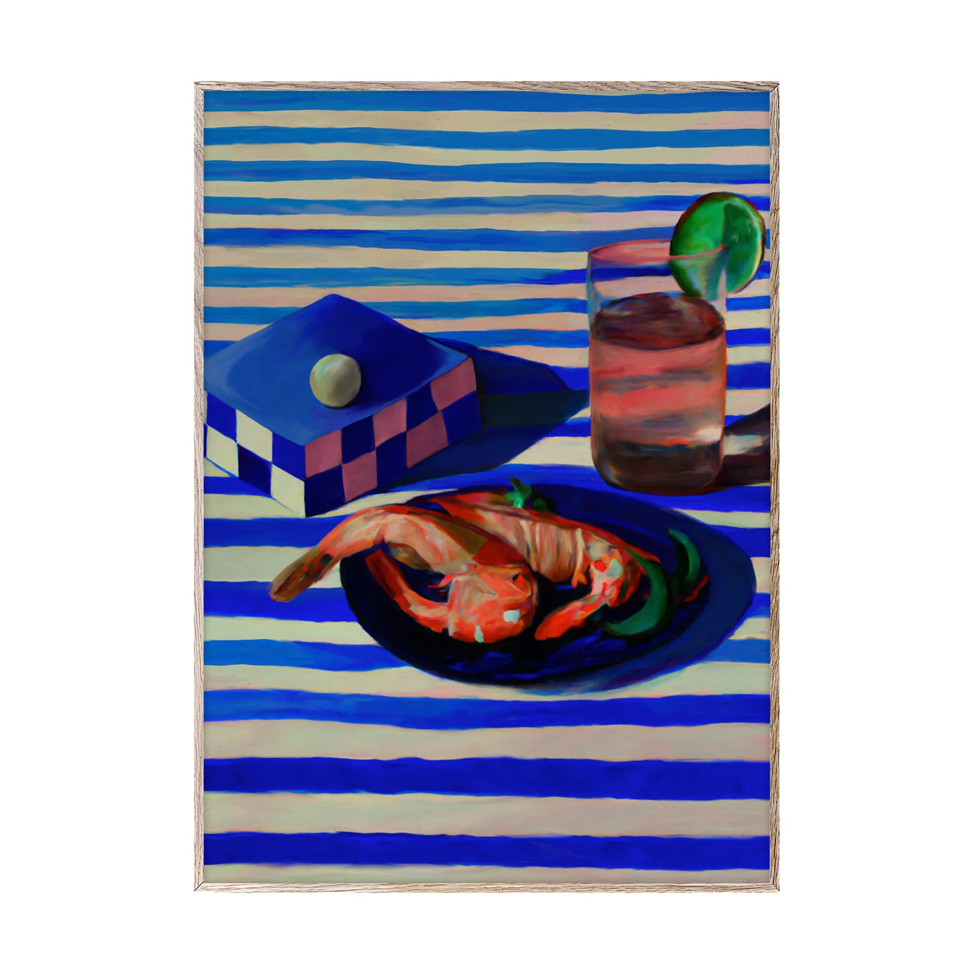 Shrimp & Stripes -juliste, 50 x 70 cm Paper Collective