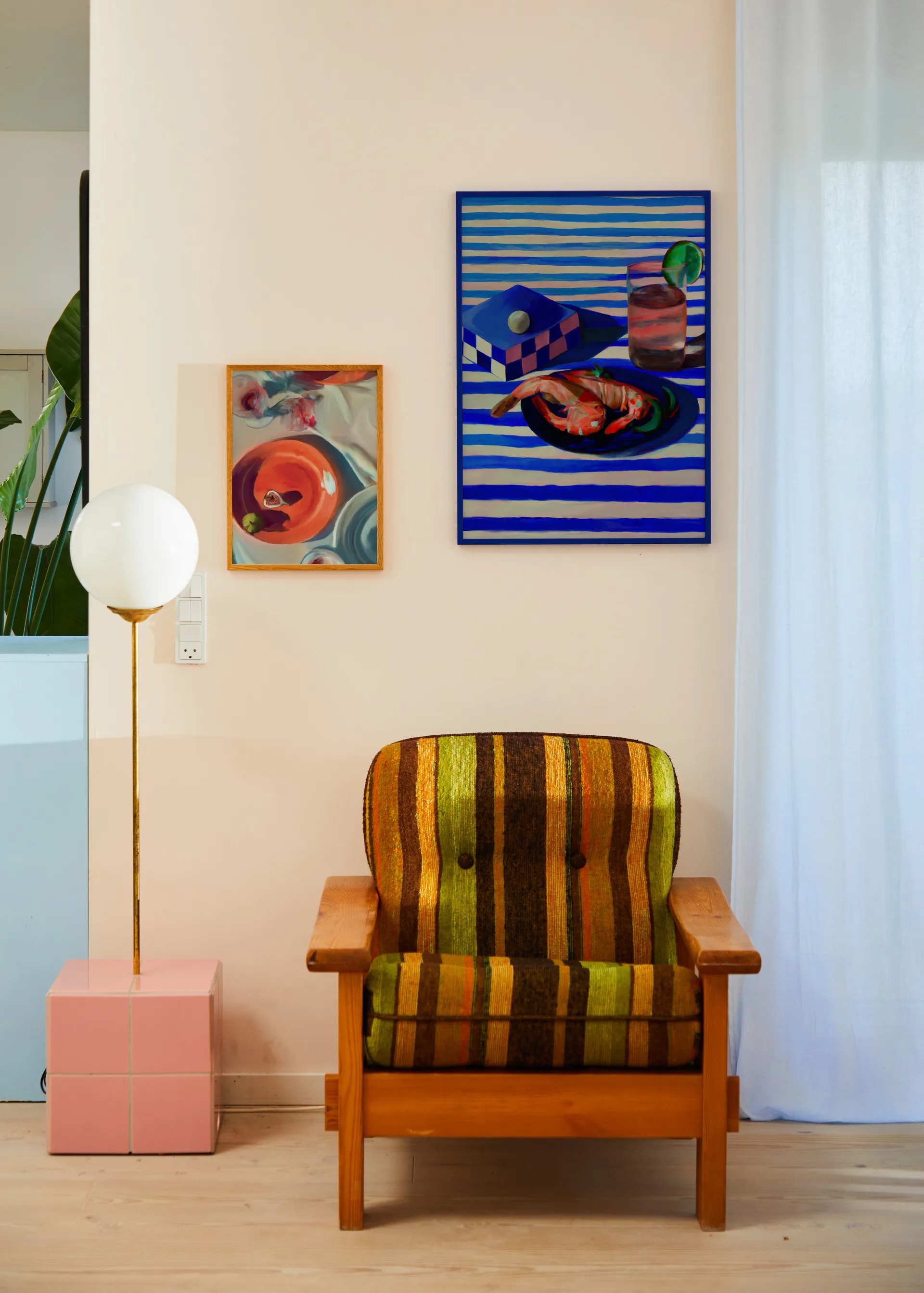 Shrimp & Stripes -juliste, 50 x 70 cm Paper Collective