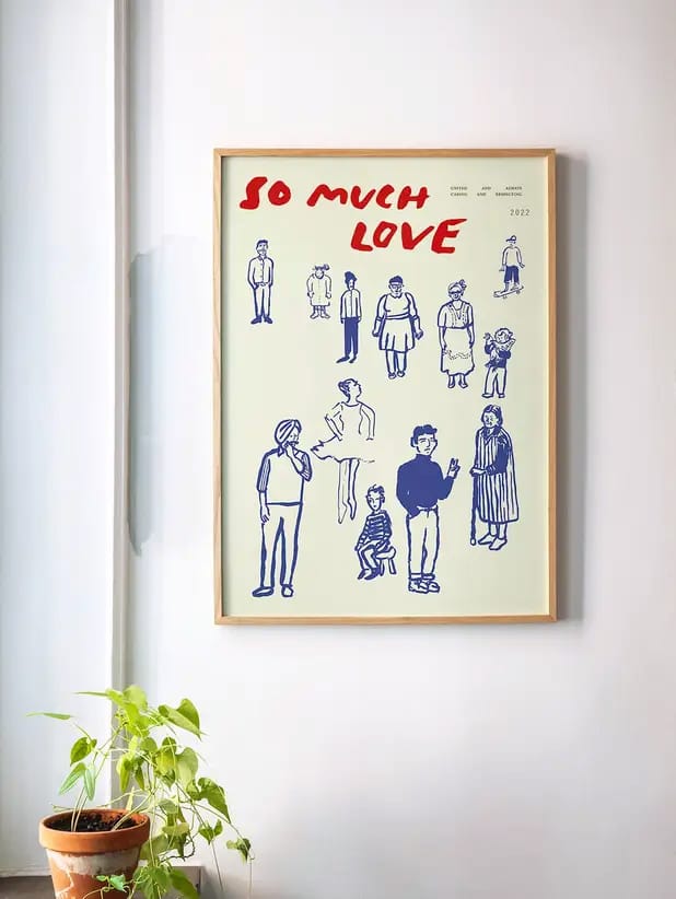 So Much Love juliste, 30 x 40 cm Paper Collective