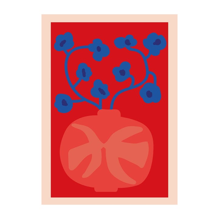 The Red Vase -juliste - 30x40 cm - Paper Collective