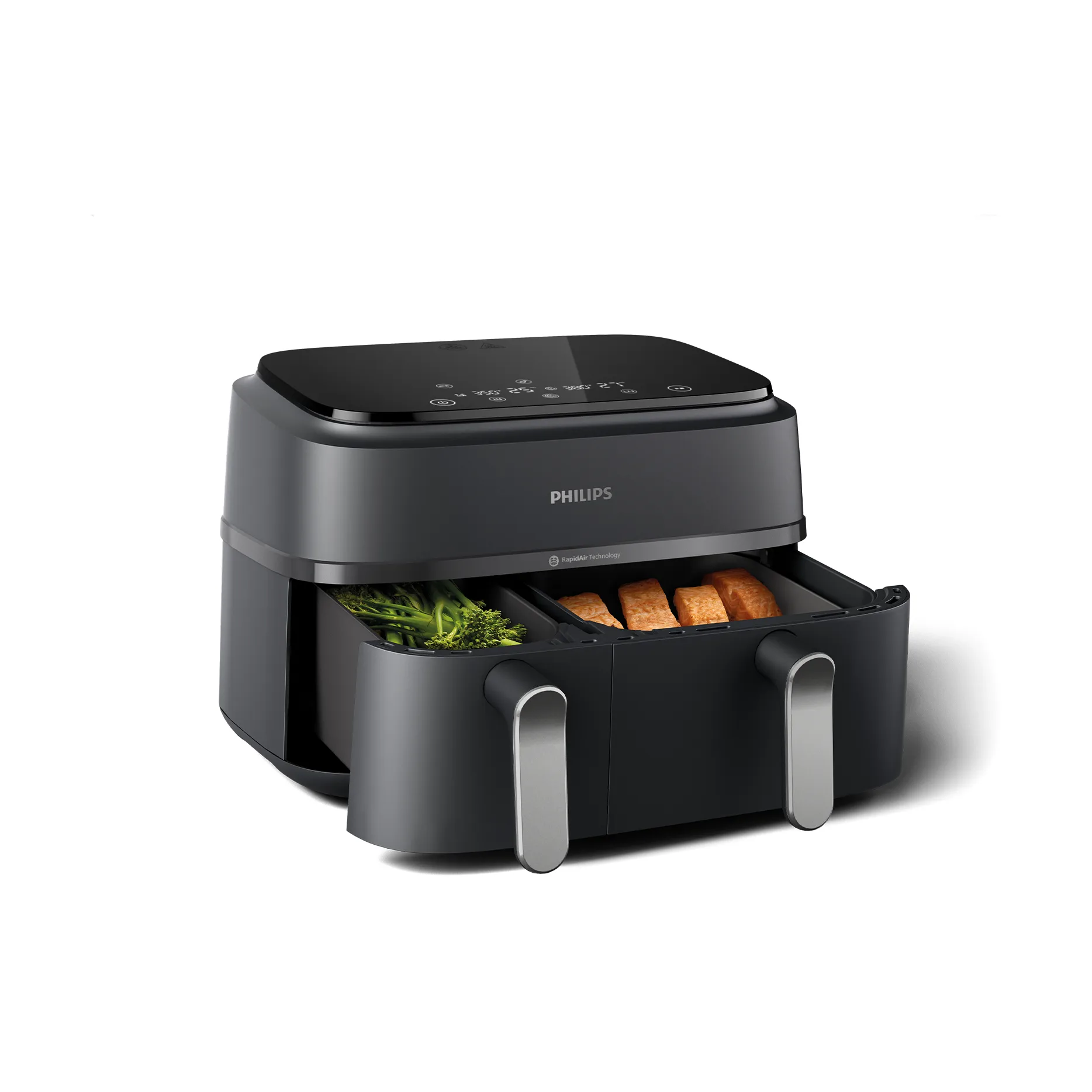 3000-sarja Air fryer double NA352/00 9 l, Musta Philips