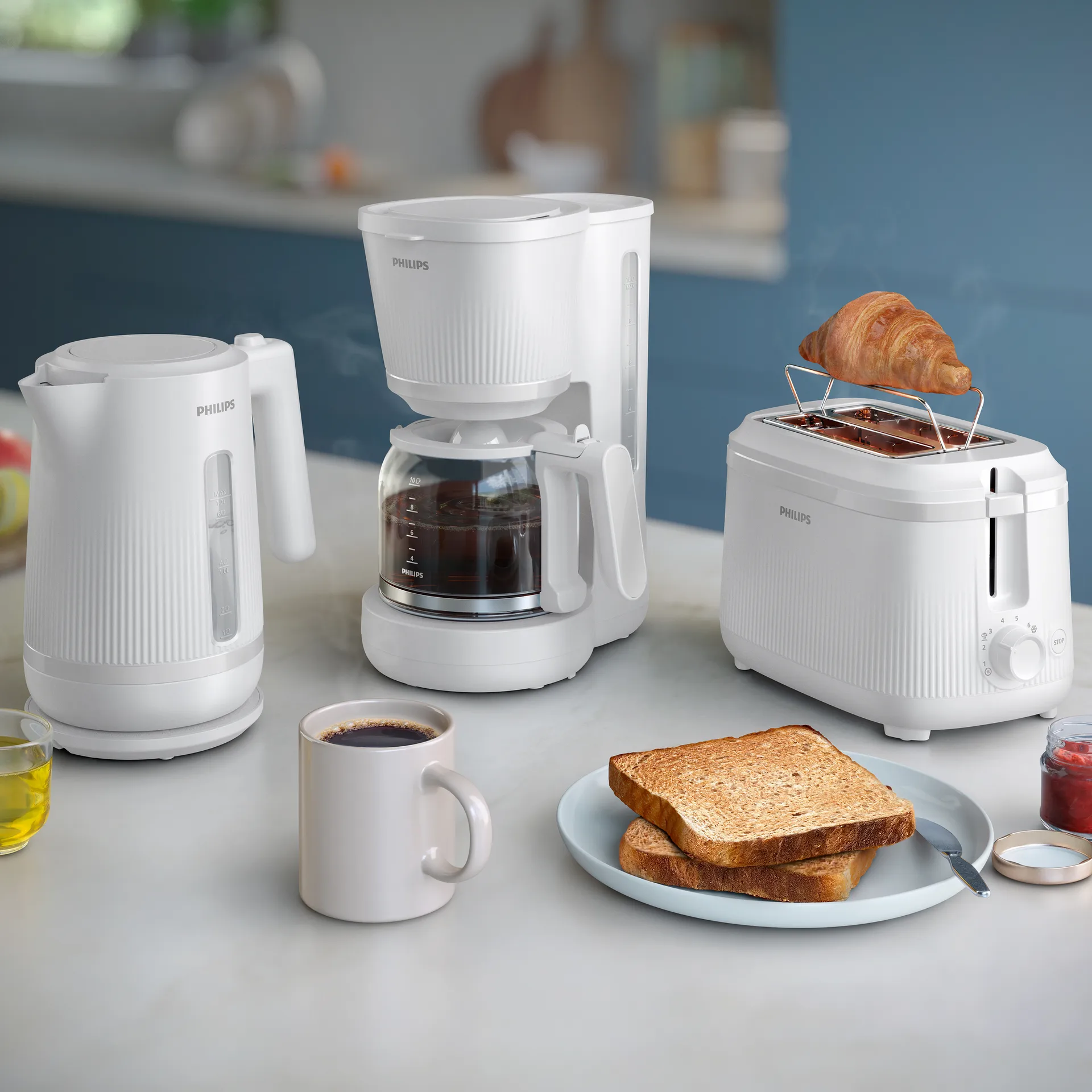 3000-sarjan kahvinkeitin HD7411/00 1,25 l, Valkoinen Philips