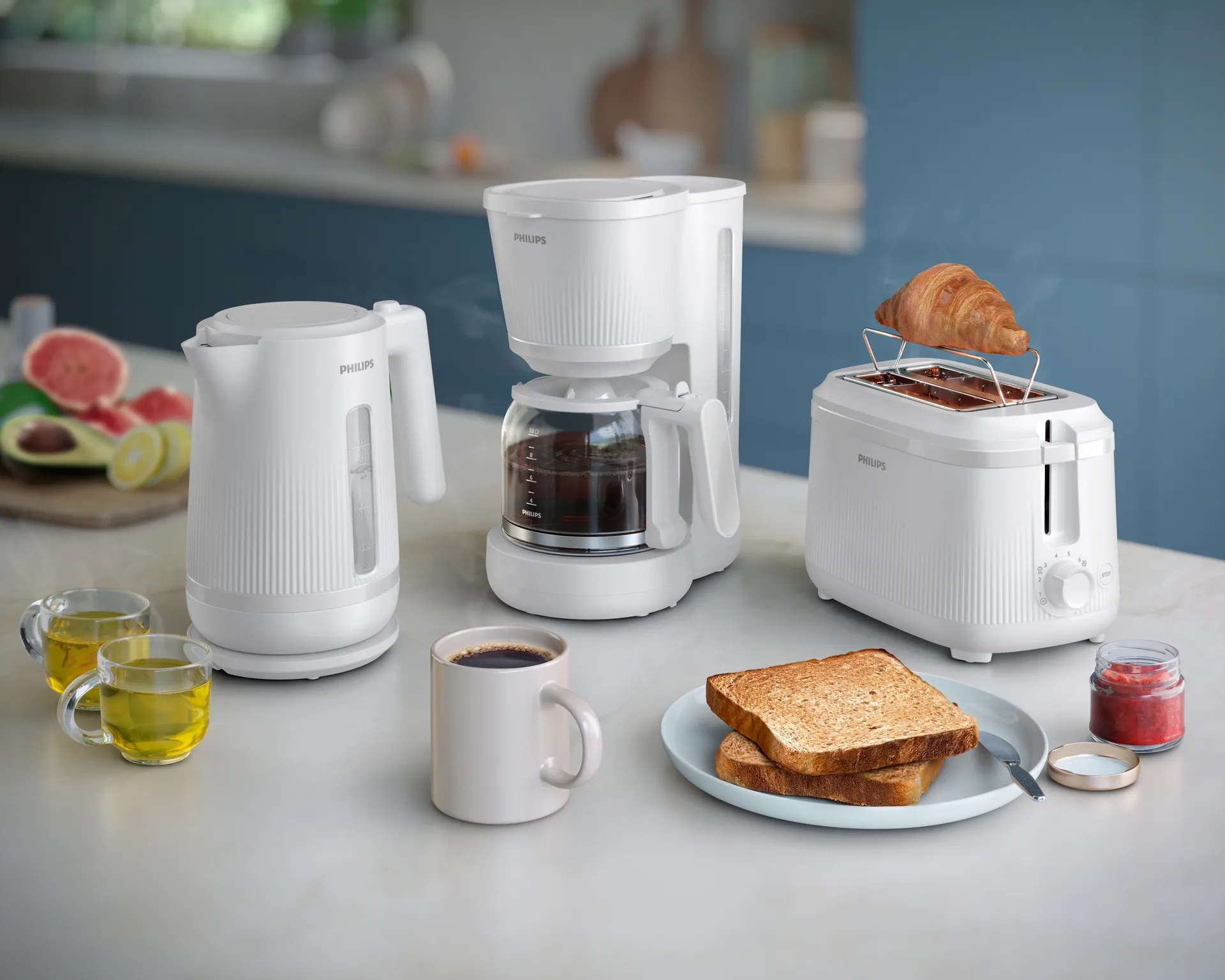 3000-sarjan sähkökäyttöinen vedenkeitin HD9411/00, Valkoinen Philips