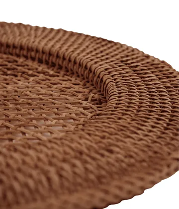 Classic Rattan pöytätabletti - Dark Brown, 33 cm - Pick a Poppy