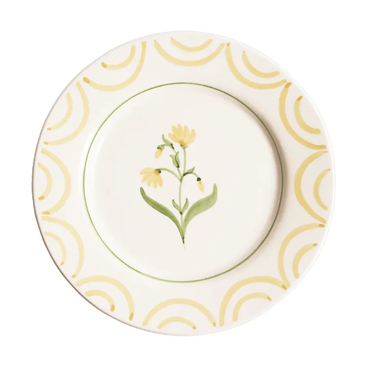 Cottage Flower lautanen - Yellow, 28 cm - Pick a Poppy