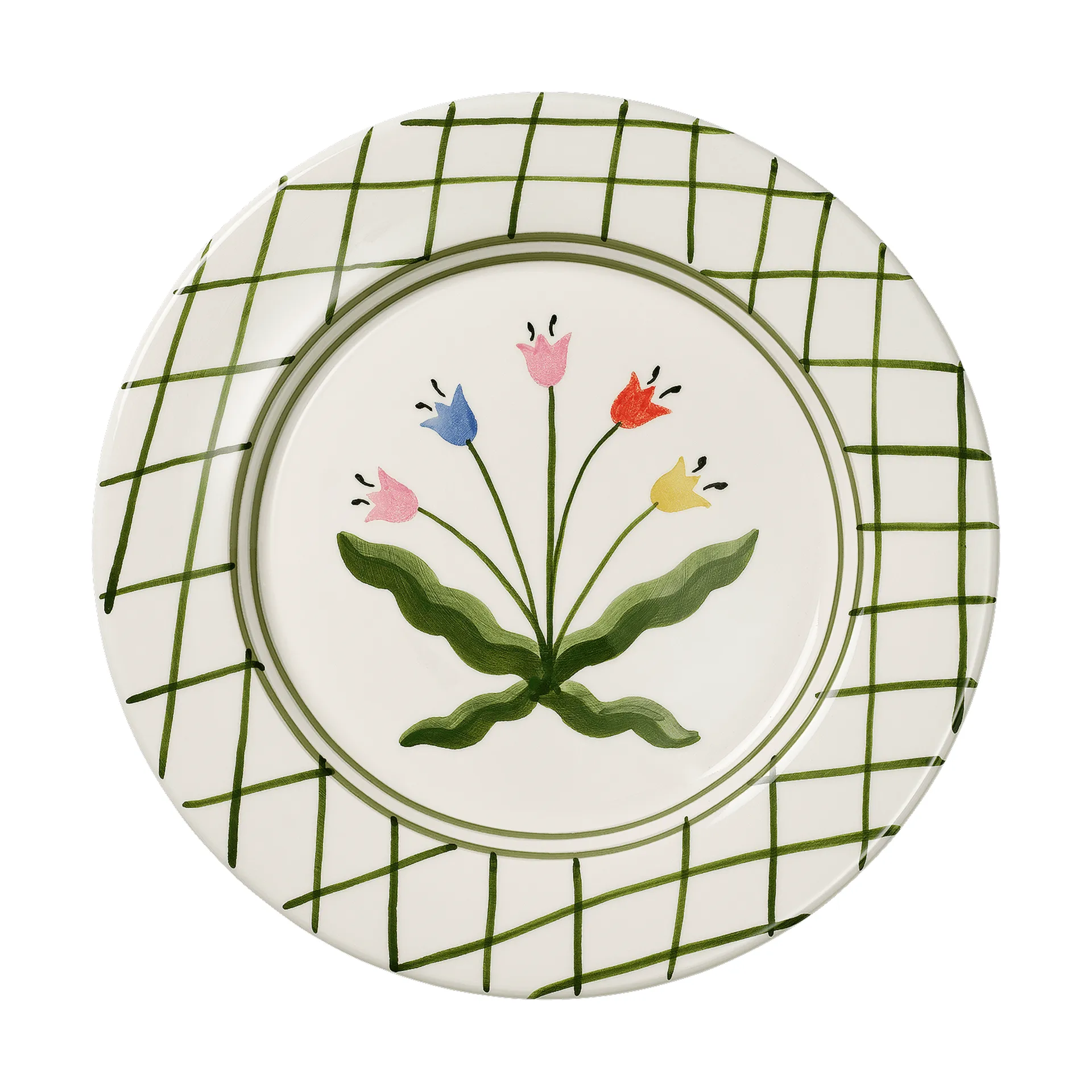 Madelen Möllard Tulip lautanen, Vihreä, 28 cm Pick a Poppy