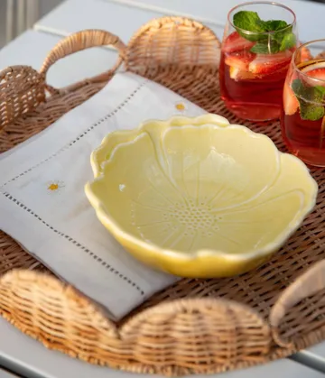 Round Scallop tarjotin - Natural, 40 cm - Pick a Poppy