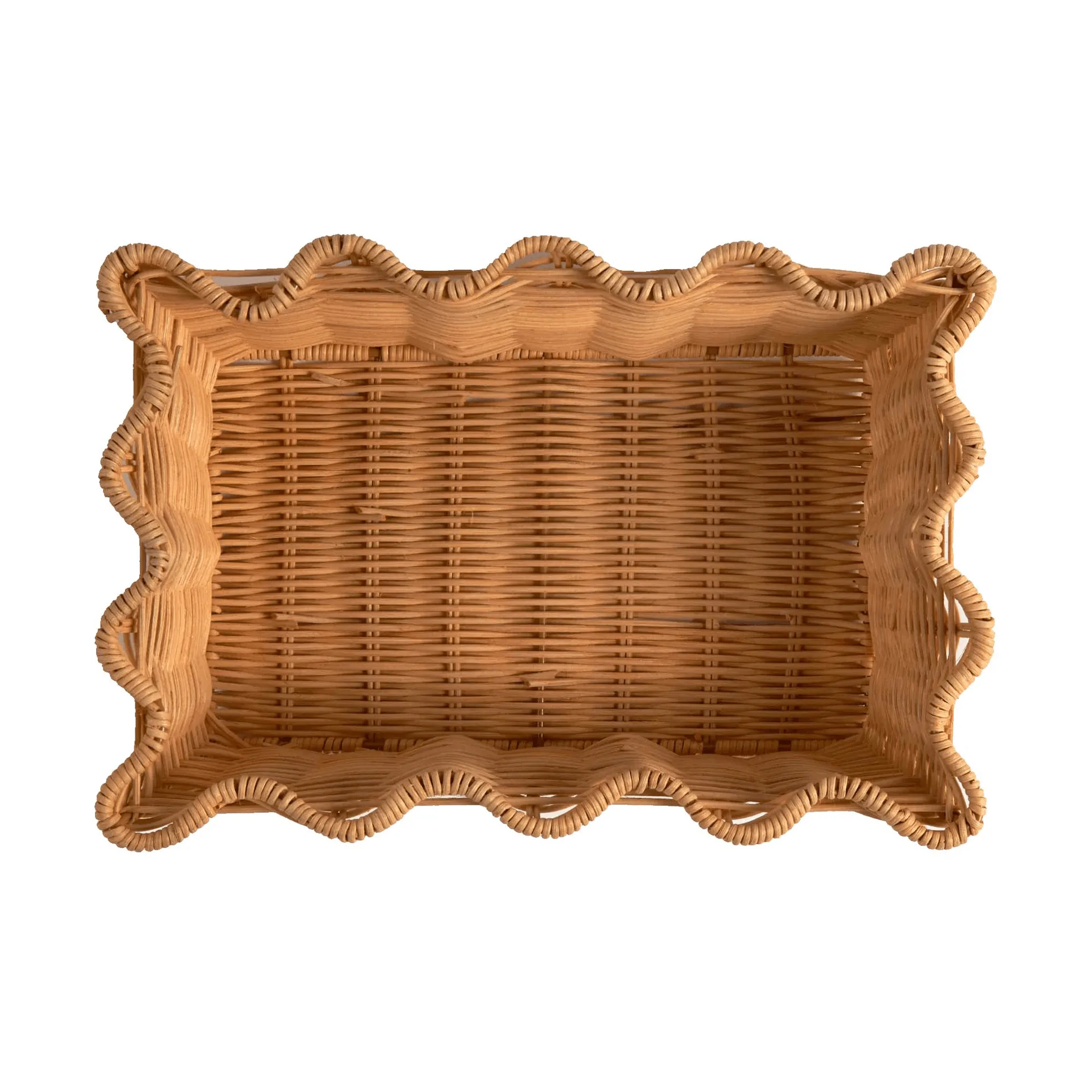 Scallop Rattan kori, Natural, 20x30 cm Pick a Poppy